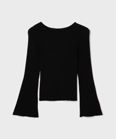 GRACE CONTINENTAL アイレットリブニットトップ