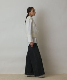 GRACE CONTINENTAL チュール刺繍ニットトップ