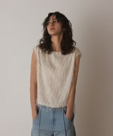 GRACE CONTINENTAL フリンジギャザートップ