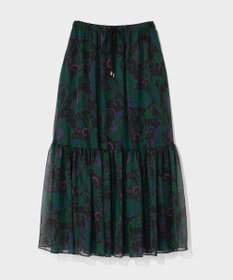 GRACE CONTINENTAL ラメストライププリントスカート