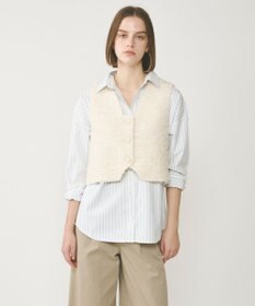 【美品】23SS グレースコンチネンタル　ツイード　ジレ　ダブル　ホワイト 36 trim_ofgrc_item4622850aaf9511e