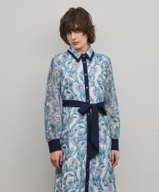 GRACE CONTINENTAL マルチフラワー刺繍フレアワンピース