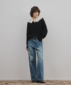 GRACE CONTINENTAL ワイドストレートデニムパンツ