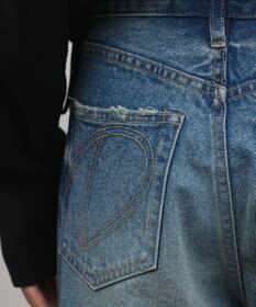 GRACE CONTINENTAL ワイドストレートデニムパンツ