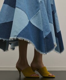 GRACE CONTINENTAL パッチワークデニムワンピース