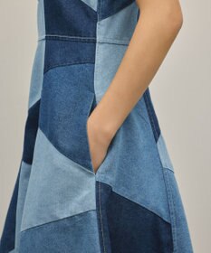 GRACE CONTINENTAL パッチワークデニムワンピース