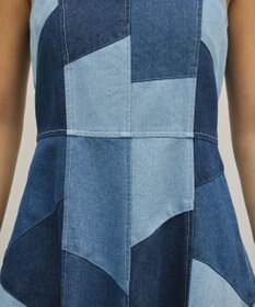 GRACE CONTINENTAL パッチワークデニムワンピース