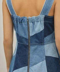 GRACE CONTINENTAL パッチワークデニムワンピース