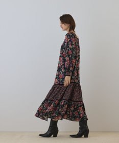 GRACE CONTINENTAL ボタニカルティアードワンピース