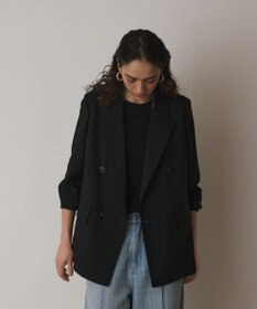 GRACE CONTINENTAL シアーテーラードジャケット ブラック