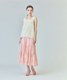 GRACE CONTINENTAL チュールフェザータンクトップ