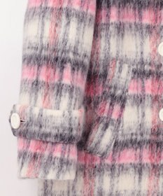 GRACE CONTINENTAL シャギーチェックピーコート