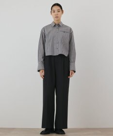 GRACE CONTINENTAL ストライプショートシャツ