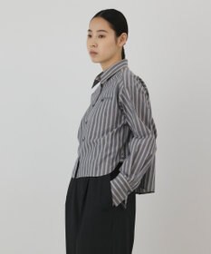 GRACE CONTINENTAL ストライプショートシャツ