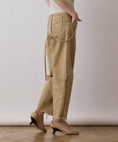 GRACE CONTINENTAL サス付zipデニムパンツ