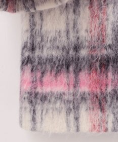 GRACE CONTINENTAL シャギーチェックピーコート