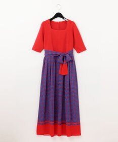 ✨新品タグ付✨近年 グレースクラス リッププリントコンビドレス ワンピース 36 リッププリントコンビドレス / GRACE CONTINENTAL | GRACE