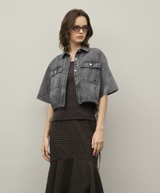 GRACE CONTINENTAL ハーフスリーブデニムシャツ