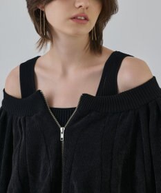 GRACE CONTINENTAL バルーンモールカットカーディガン