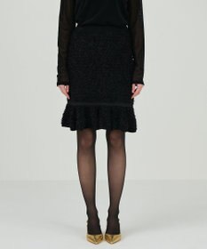 GRACE CONTINENTAL ツイードフレアニットスカート