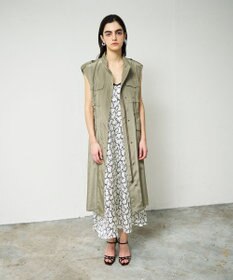 GRACE CONTINENTAL ミリタリーロングジレ