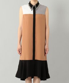 GRACE CONTINENTAL カラーブロックシャツドレス