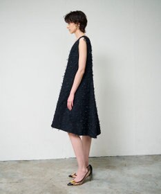 GRACE CONTINENTAL リボンヤーンジレドレス