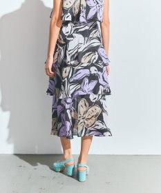 GRACE CONTINENTAL プリントレイヤードスカート