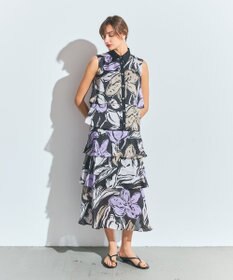 GRACE CONTINENTAL プリントレイヤードスカート