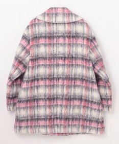 GRACE CONTINENTAL シャギーチェックピーコート