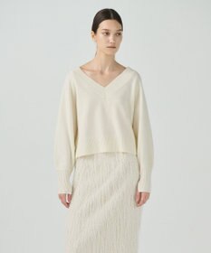 GRACE CONTINENTAL Vネックラムニットトップ