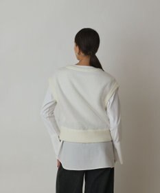 GRACE CONTINENTAL チュール刺繍ニットトップ