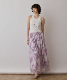 GRACE CONTINENTAL シャドーフラワープリントスカート