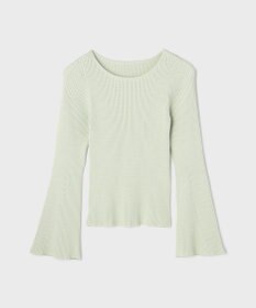 GRACE CONTINENTAL アイレットリブニットトップ