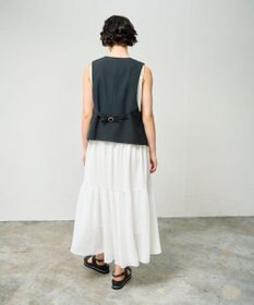 GRACE CONTINENTAL リネン混ツイルジレ