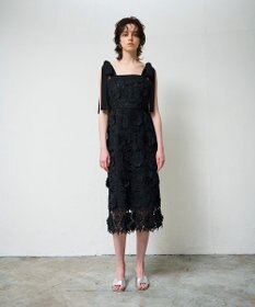 GRACE CONTINENTAL ケミカルフラワーレースワンピース