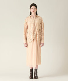 GRACE CONTINENTAL チュールタイトプリーツスカート