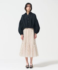 GRACE CONTINENTAL タフタギャザーシャツ