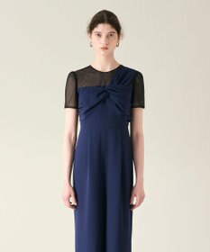 GRACE CONTINENTAL ドレープリボンサロペット