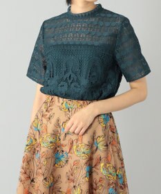 GRACE CONTINENTAL / グレースコンチネンタル レースコンビハイネックトップ レースコンビハイネックトップ / GRACE CONTINENTAL | GRACE