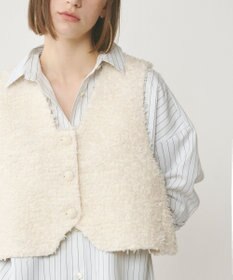 GRACE CONTINENTAL ツイードショートジレジャケット