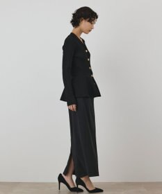 GRACE CONTINENTAL ペプラムリブニットカーディガン