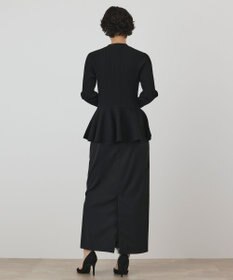GRACE CONTINENTAL ペプラムリブニットカーディガン