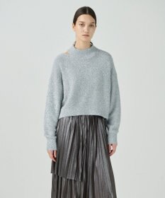 GRACE CONTINENTAL ラメフェザーニットトップ