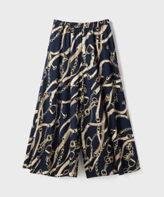 GRACE CONTINENTAL チェーンプリントタックキュロット