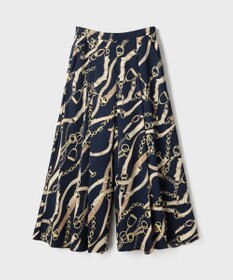 GRACE CONTINENTAL チェーンプリントタックキュロット