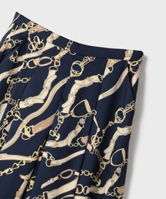 GRACE CONTINENTAL チェーンプリントタックキュロット