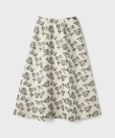 GRACE CONTINENTAL ラメフラワージャガードフレアスカート