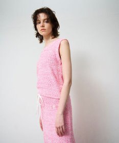 GRACE CONTINENTAL ネップツイードニットノースリーブ