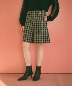 GRACE CONTINENTAL シャイニーツイードハーフパンツ